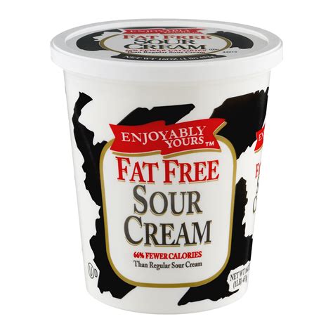 Enjoyably Yours Fat Free Sour Cream 16 Oz Walmart Com