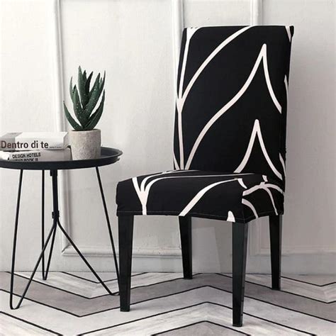 They are a blast to work with and are on top of their game. Black & White Abstract Stripe Dining Chair Cover - Decorzee