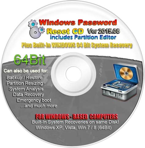 Latest Version 201507 Recovery Boot Password Reset Cd Plus