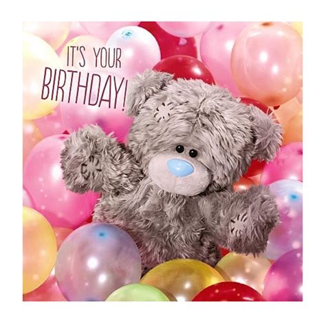 3d Holographic Its Your Birthday Me To You Bear Card A93vz090 Me To