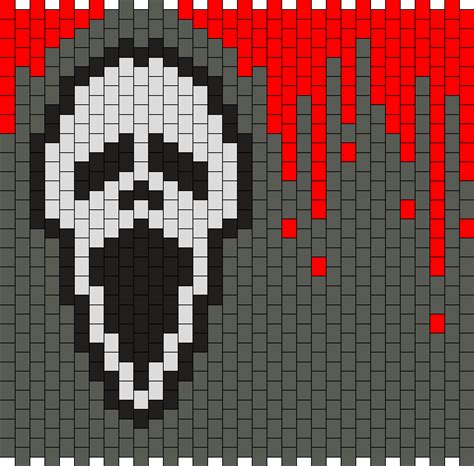 Ghostface Pixel Art Pixel Art Pixel Art Pattern Perler Bead Art Images