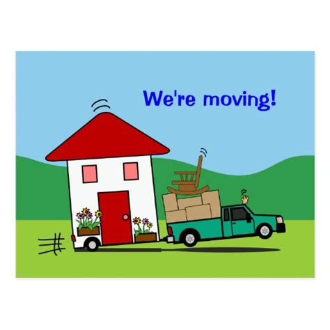 Funny Address Change Were Moving House Cards Postcard Zazzle