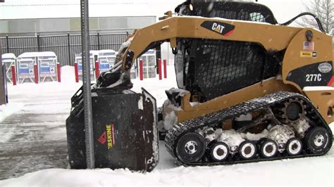 Cat 277c Plowing Snow 2 Youtube