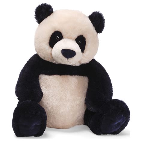 Large Steiff Stuffed Animal Pummy Panda Bear Tag 075803 24 Inch Tall