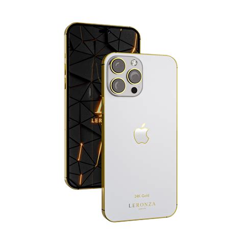 New Luxury 24k Gold Classic Iphone 14 Pro And Pro Max White Leronza