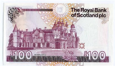 Royal Bank Of Scotland £100 One Hundred Pound Note Aunc Keepsakes