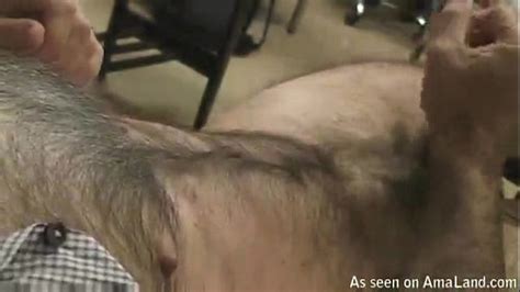 Very Hairy Guy Jerking Off