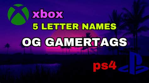 Og Gamertags Not Taken May 2021 5 Letter Names Youtube