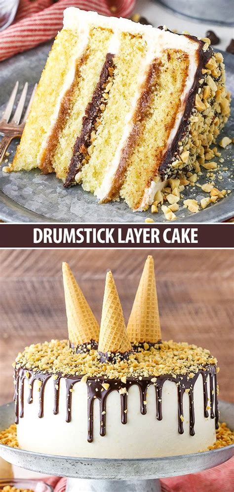 Drumstick Layer Cake Recipe Vanilla Cake Vanilla Buttercream