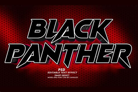 Psd Black Panther 3d Editable Text Effec Graphic By Truevector