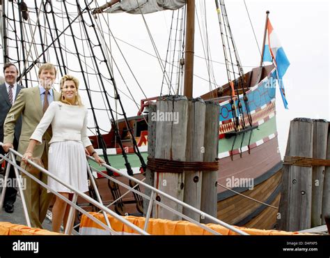 Crown Prince Willem Alexander Of The Netherlands And His Wife Princess Maxima Visit The Ship