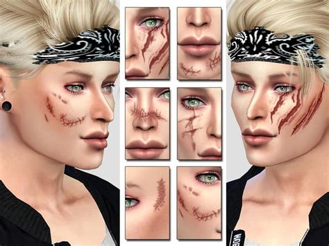 Scar 01 Sims 4 Cc Skin Sims 4 Tattoos Sims 4 Characters Images And