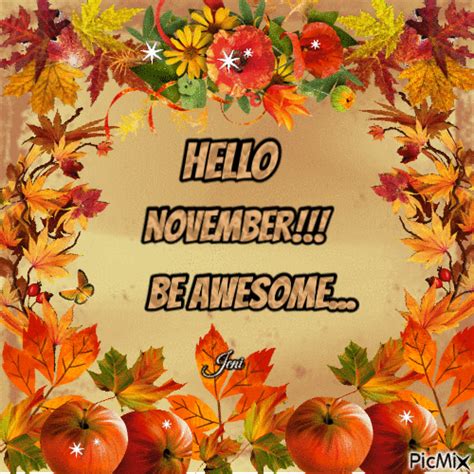 Hello November Free Animated  Picmix