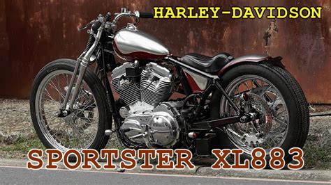 I'm going for the 883 engine, because it's well know here and i don't think i'll need more than that for a mostly city bike. Harley-Davidson Sportster XL 883 BOBBER - YouTube