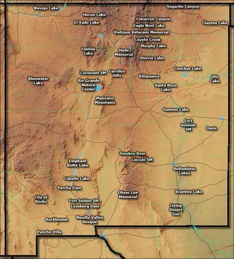 Camping In New Mexico Map Maps For You