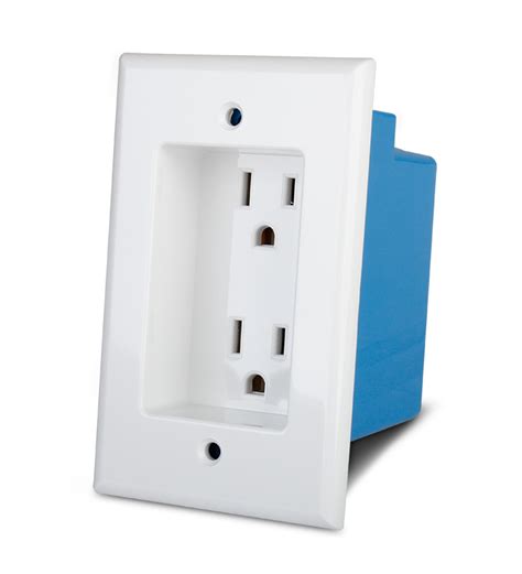 Wb 100 Iw 2 Wht Wattbox Recessed Duplex Receptacle With Wall Plate