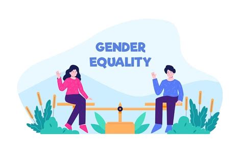 Gender Equality Illustration Theme Free Vector