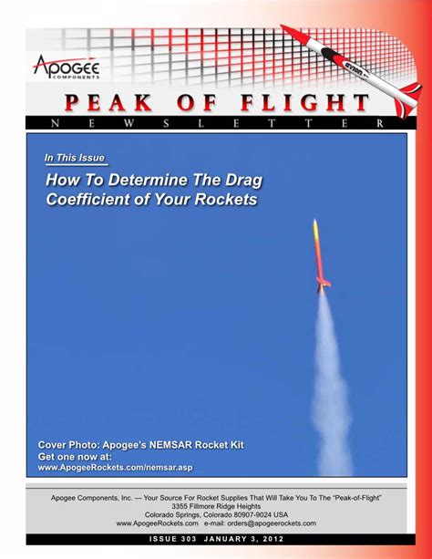 How To Determine The Drag Coefficient Of Your Rockets Docslib