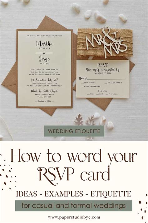 How To Word Your Wedding Rsvp Cards Wording And Examples