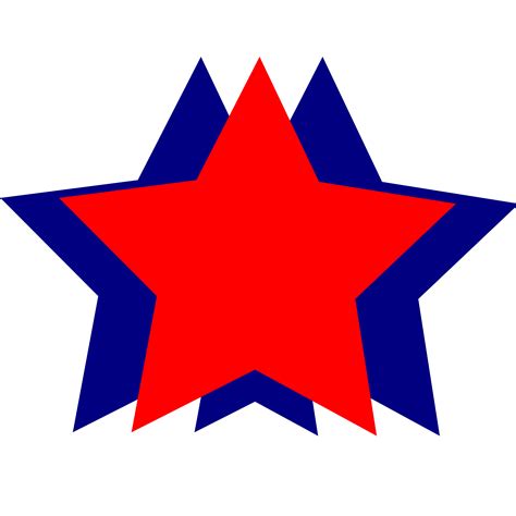 Clipart Stars Red And Blue