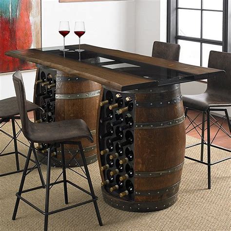 Wine barrel top table winebarrelcrafts 5 out of 5 stars (293) $ 129. Loire Double Wine Barrel Gathering Table With Glass and ...