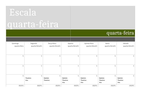 Escala De Trabalho 6x1 Pronta Grátis