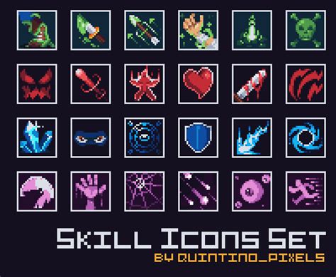 Free Pixel Art Icons Skill Set Release Announcements