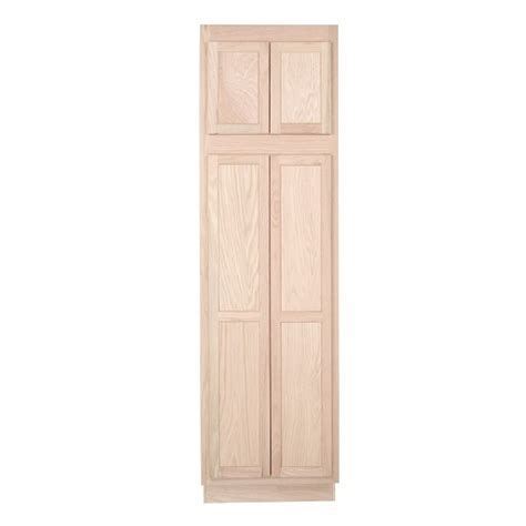 Kitchen Pantry Cabinet Unfinished Oak 7 X 24 X 12 Vip Outlet
