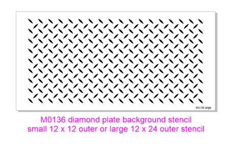 M0138 Diamond Plate Background Stencil Muddaritaville Studio