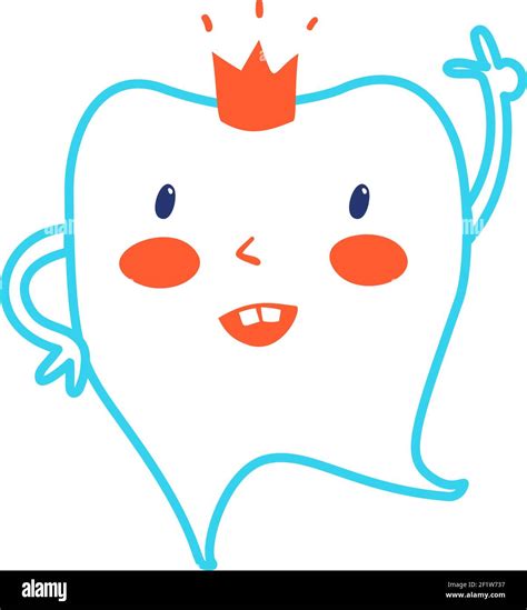 Cute Healthy Tooth Kids Cartoon For Dental Care Stock Vector Image