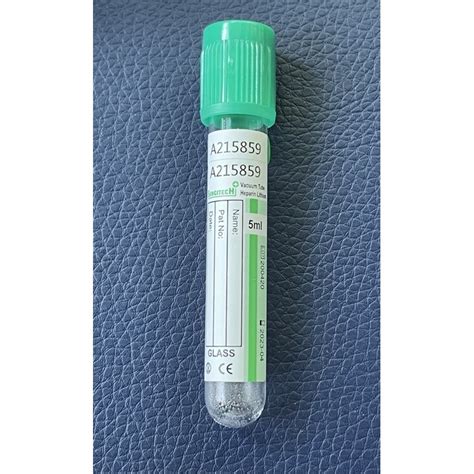 SURGITECH VACUTAINER BLOOD COLLECTION TUBE GREEN TOP 5ML Shopee