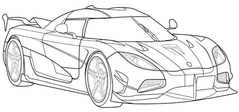 Раскраска Koenigsegg Agera Rsr распечатать бесплатно