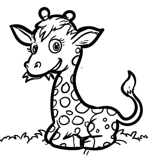 Adorable Giraffe Coloring Page Free Printable Coloring Pages For Kids