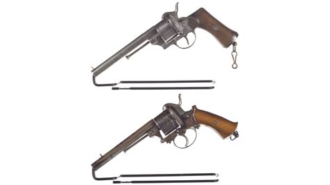 Two Antique European Double Action Pinfire Revolvers Rock Island Auction