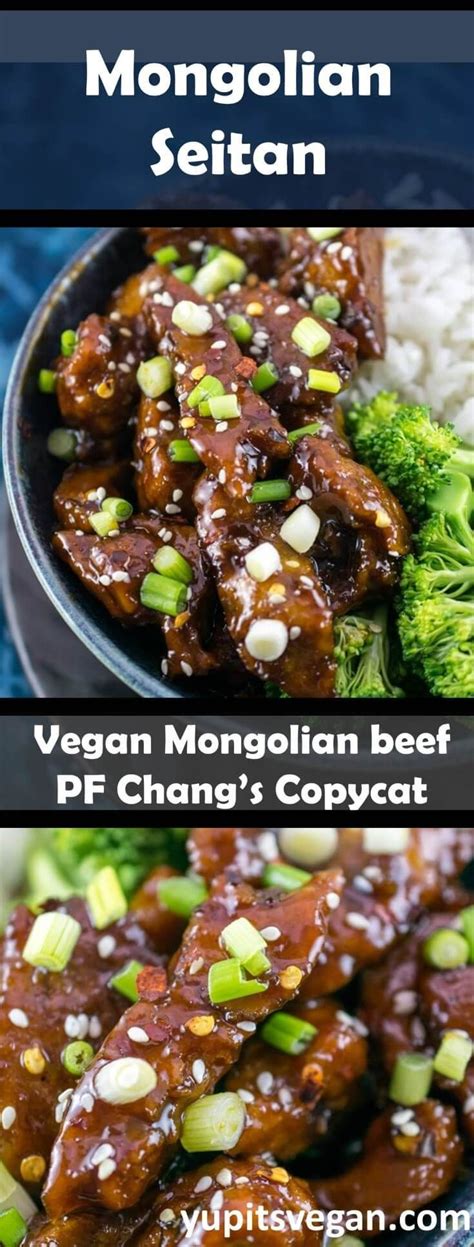 The delicious blend of sweet and savory flavors in mongolian sauce works equally well with chicken, shrimp and tofu. Pan-fried seitan pieces are tossed in a sweet garlic ginger soy sauce to make this meatless ...