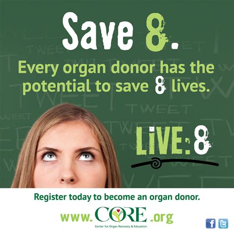 Center For Organ Recovery And Education Launches “live 8” To Encourage