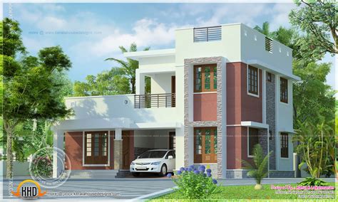 Simple Flat Roof House Exterior Kerala Home Design And Floor Plans