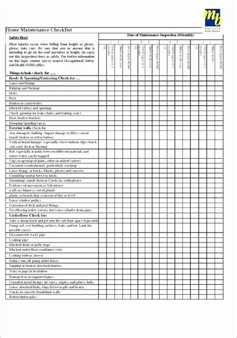 30 Preventative Maintenance Plan Template Hamiltonplastering Schedule