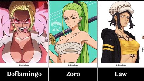 Gender Swapped Versions Of One Piece Characters Youtube