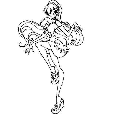 Coloriage stella winx en Ligne Gratuit à imprimer
