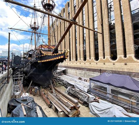 A View Of The Replica Of The Golden Hind Editorial Stock Photo Image