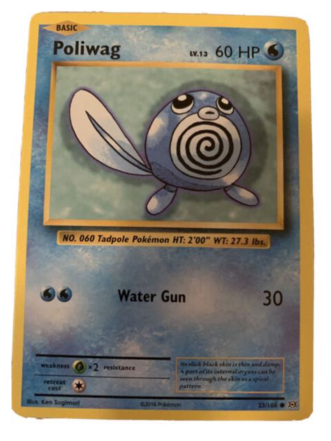 Poliwag 23108 Pokemon Card Xy Evolutions Nm Ebay