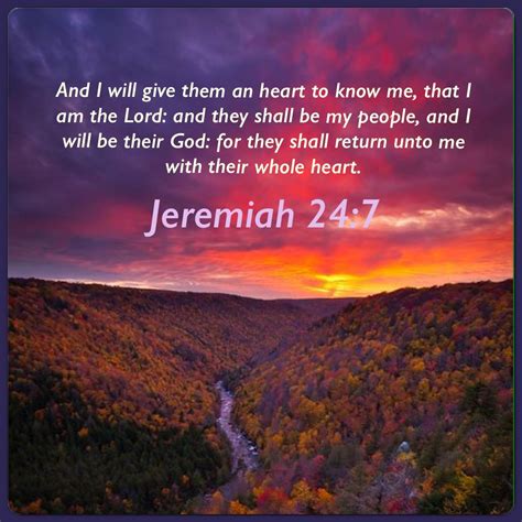 Jeremiah‬ ‭24‬‭7‬ Inspirational Scripture Bible Verses Jeremiah