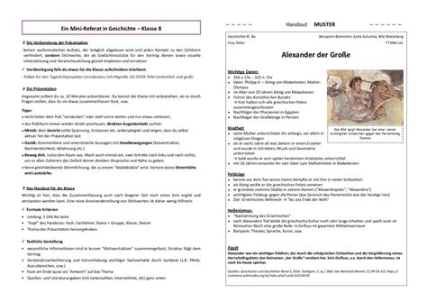 Handout zu einem ausführlichen referat im leistungskurs biologie der 12.klasse. Analog-Digital-Mix: Geschichtsreferate - Toller Unterricht