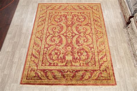 Agra Oriental Area Rug Wool Hand Knotted All Over Floral New 8x10
