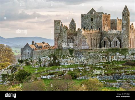 Rock Cashel Castle At Dusk Tipperary Ireland Stock Photo Alamy