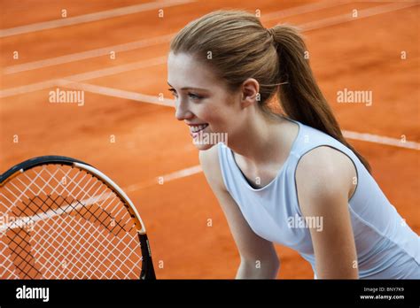 Teen Girl Playing Tennis Stock Photo Royalty Free Image 30716877 Alamy