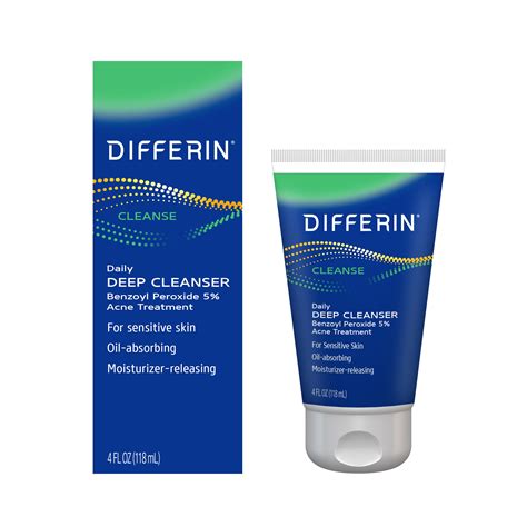 Differin Daily Deep Cleanser With Benzoyl Peroxide 4 Oz