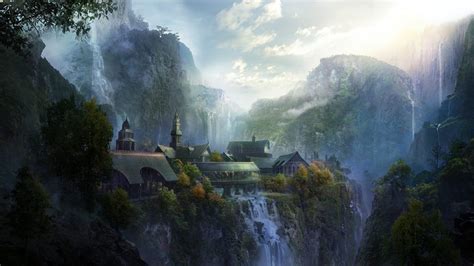 1360x768 Resolution Landscape Photo Fantasy Art Rivendell The Lord