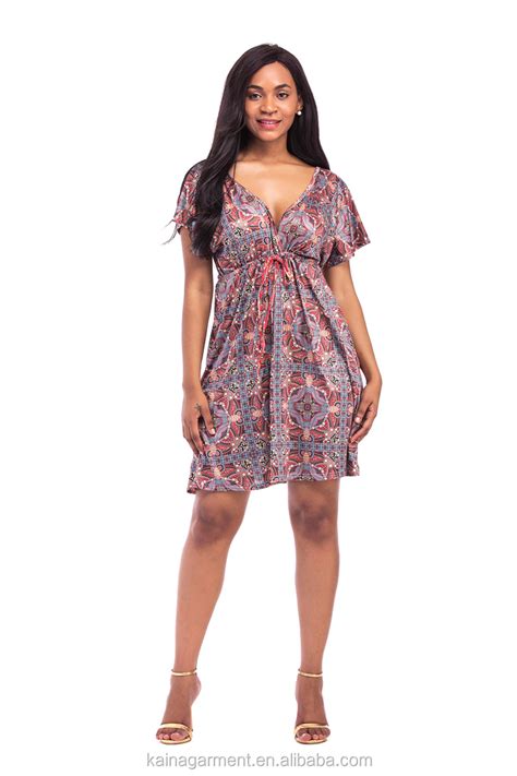Ladies Western Fat Sexy Night Dress Plus Size Floral Design African